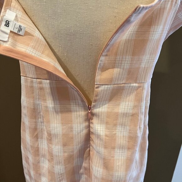 Women's BP Nordstrom, Peach/Salmon & White mini Sundress,Size Large - Picture 4 of 10